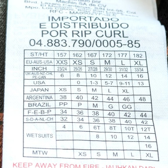 RIP CURL Cosmic Wanderer Crew Sz SM - Picture 12 of 12